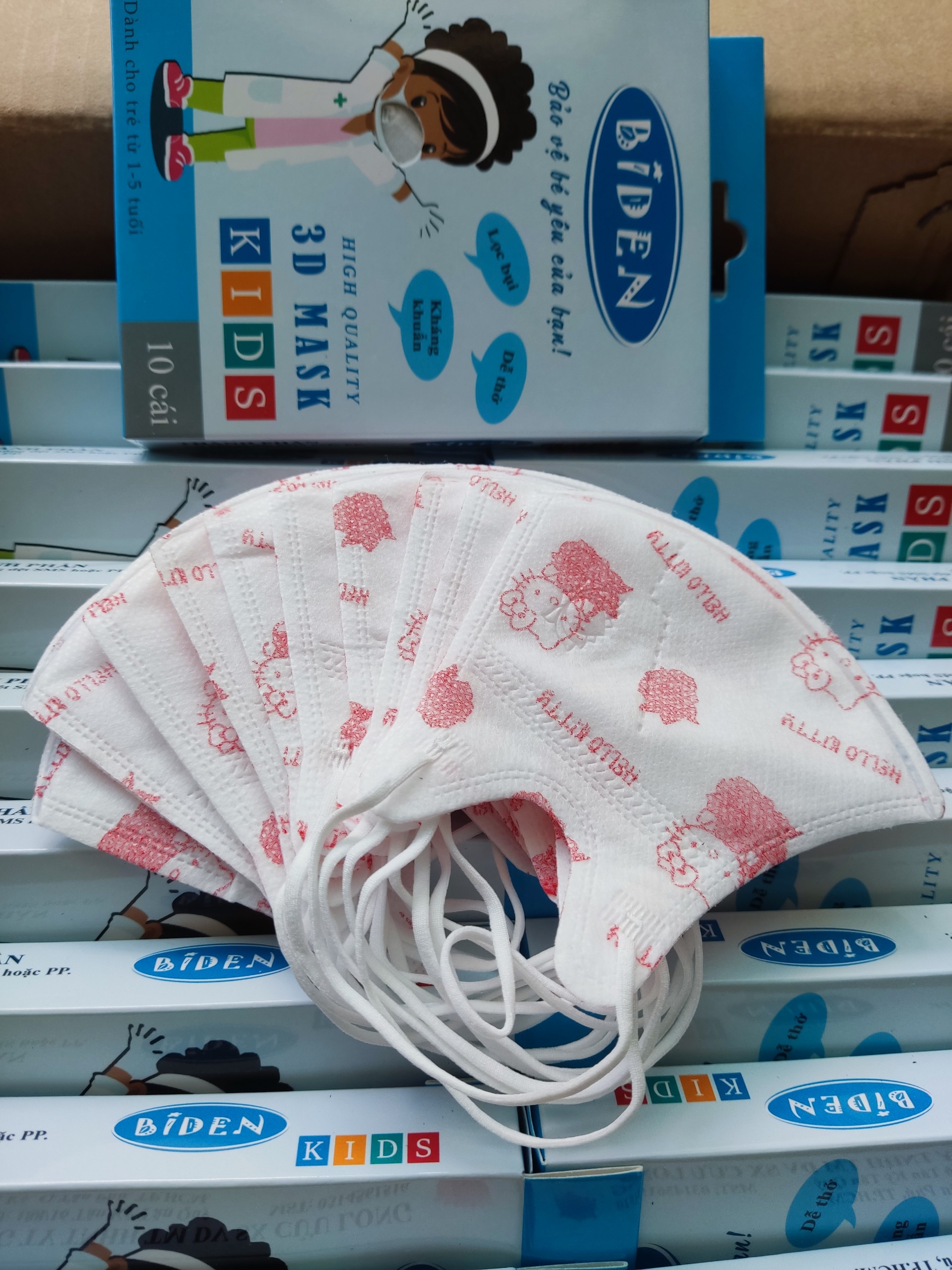 Hộp 10 chiếc khẩu trang 3D mask trẻ em (3D mask cho bé)