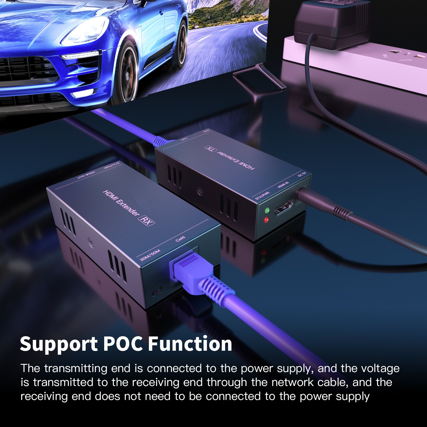 Bộ kéo dài hdmi dùng dây lan - eurohome