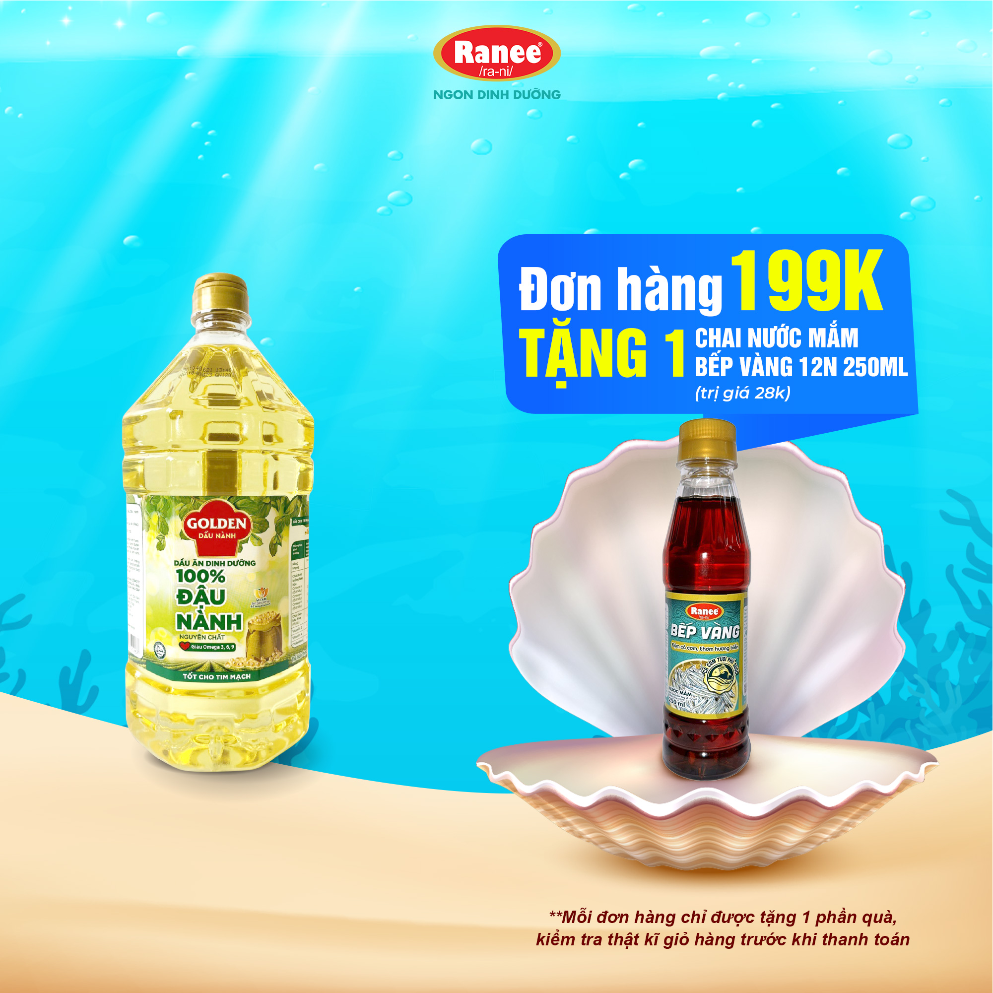 {Đơn 199k tặng hộp bơ -399k tặng vá gỗ} Dầu Đậu Nành cao cấp Golden 2 lít