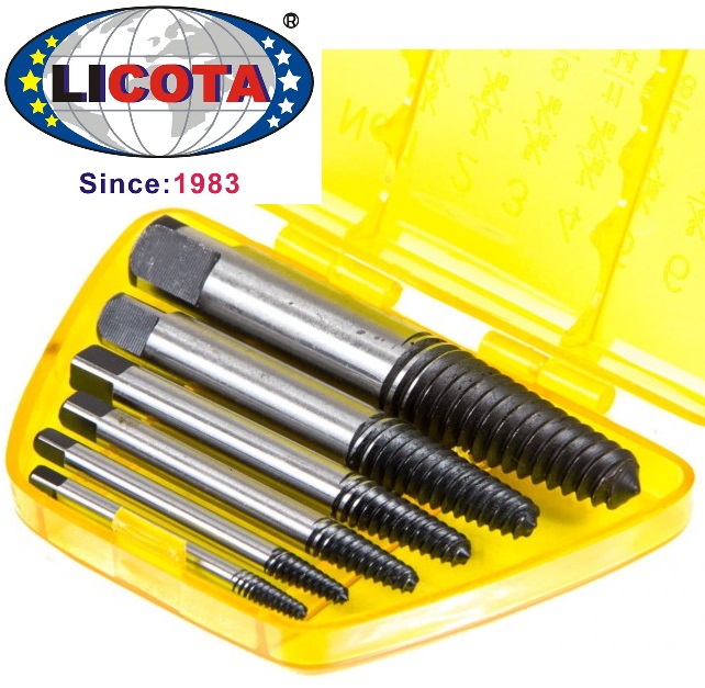 Bộ 5 mũi taro mở ốc vít lấy ốc gãy 3-18mm Licota TAP-50002 Taiwan