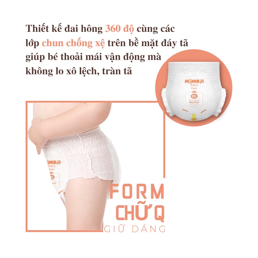 Tã Bỉm Quần Momoji Siêu thấm hút XXL48