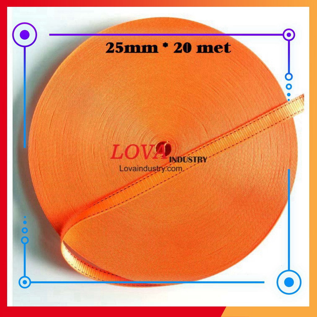 [HCM]Cuộn dây đai polyester 25mm 20 mét dây bẹ buộc hàng hóa