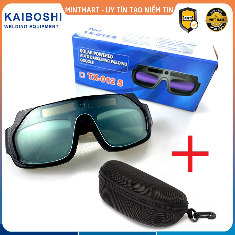 Kính hàn điện tử cao cấp KBS-012S, tự động làm tối, chống chói hồ quang, kính hàn trong suốt dành cho thợ hàn
