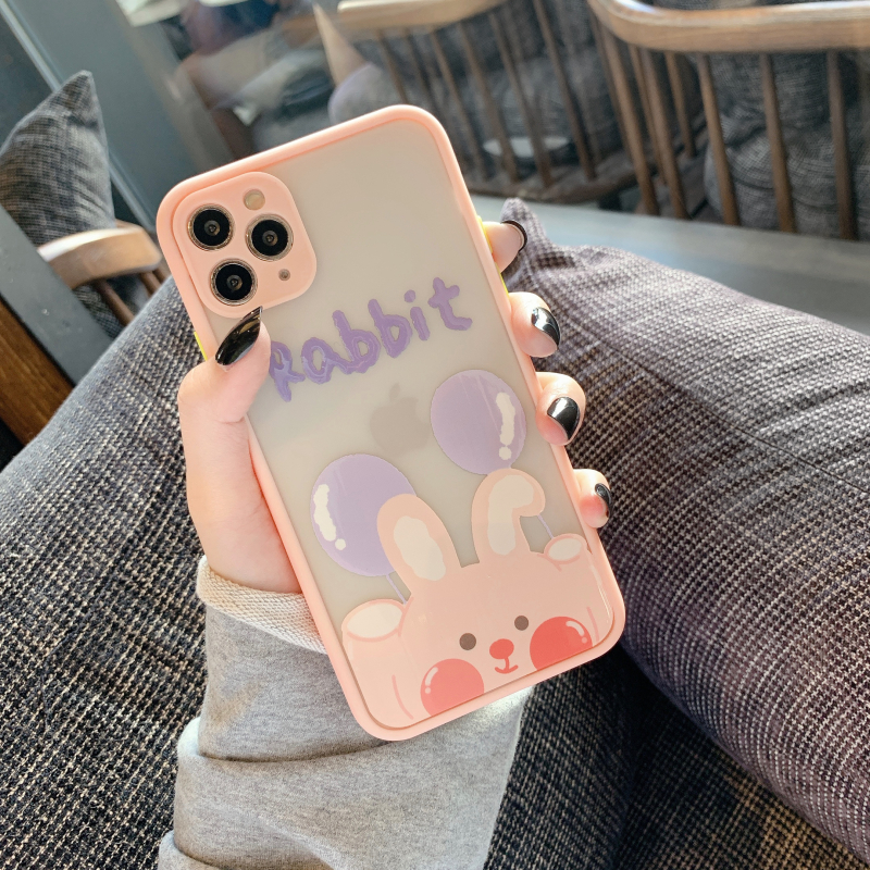Ốp Lưng Nhám Chống Sock Va Đập Bảo Vệ Camera Rabbit x Bear