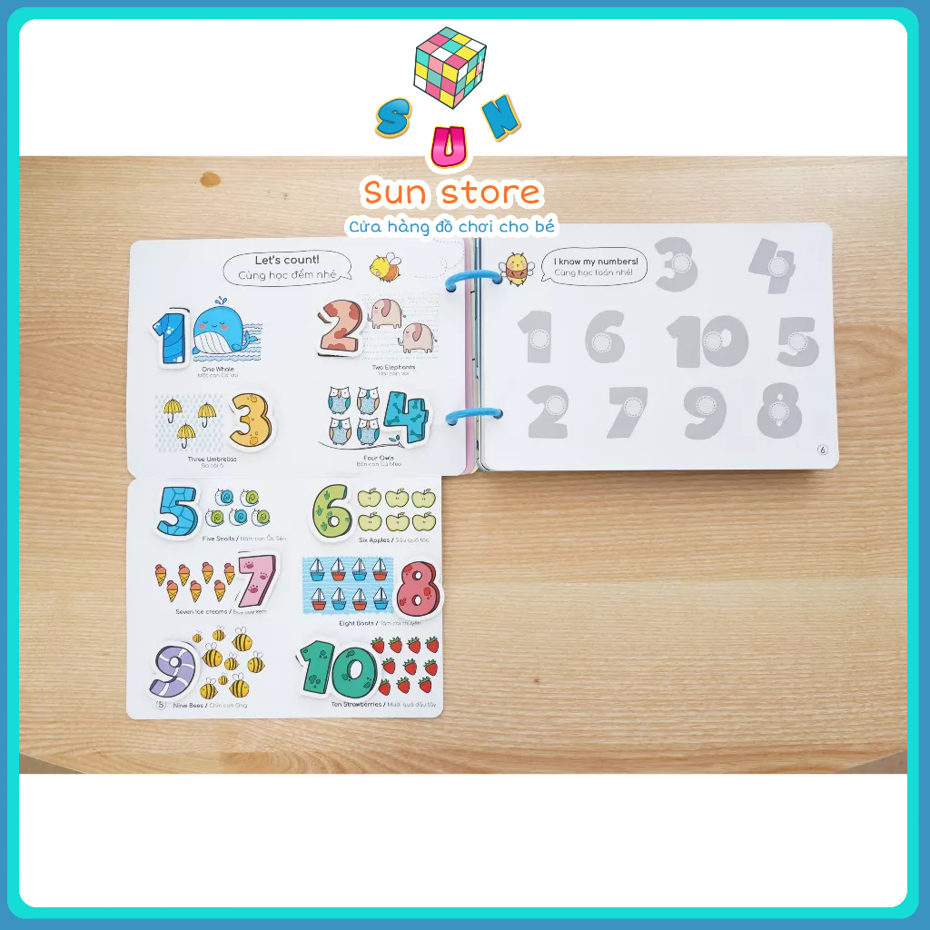 Beezi Book, học liệu bóc dán cho bé, sách bóc dán
