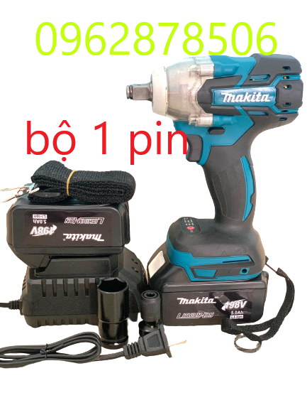 Siết bulong makita bộ 1 pin kèm chuyển vít không chổi than