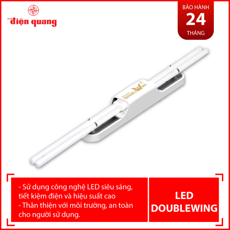 Bộ đèn Led Doublewing Điện Quang ĐQ LEDDW02 36765 ( 36w daylight, bóng thủy tinh )