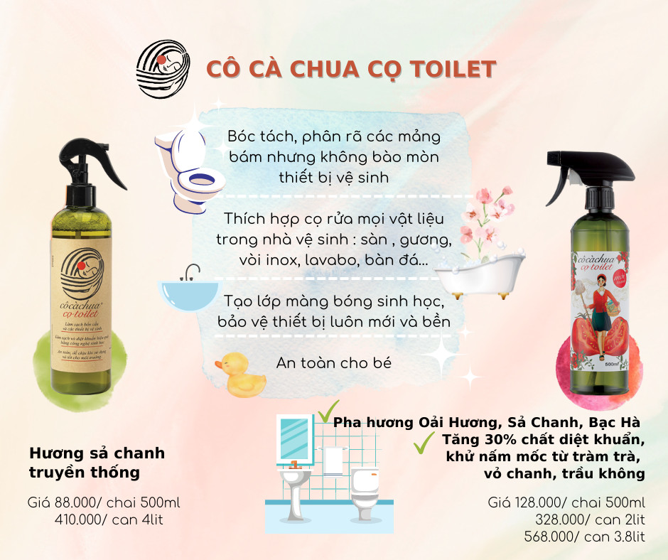 Cô Cà Chua cọ toilet 500ml (Truyền thống & Mới toanh)