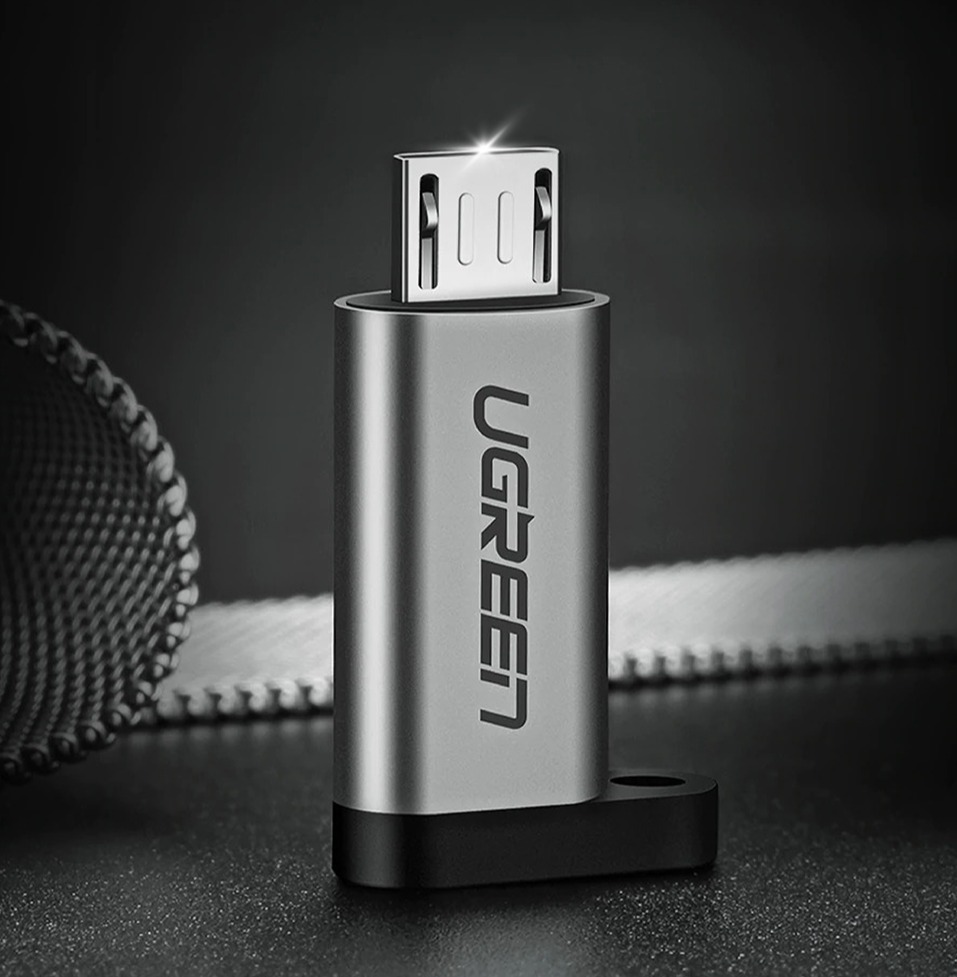Đầu chuyển cổng Type C sang cổng Micro USB UGREEN US282 | Sạc và đồng bộ hoá dữ liệu | Chiều dài 2,5cm | Bảo hành 18 tháng 1 Đổi 1 | 50590.