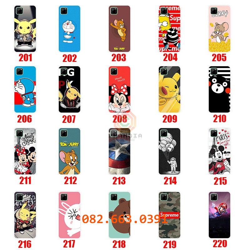 Ốp lưng Realme C15 dẻo in hình dễ thương