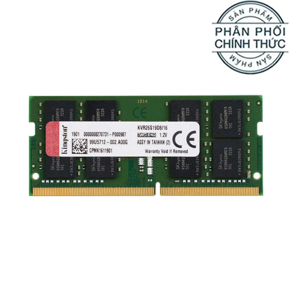 Ram Laptop Kingston ValueRAM DDR4 16GB 2666MHz KVR26S19D8/16 - Hãng Phân Phối Chính Thức
