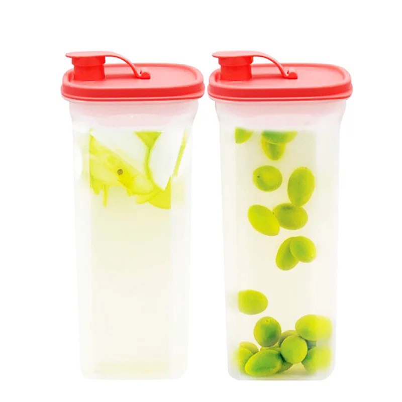 Set 2 Bình nước Tupperware có lưới lọc, bình 2L đựng cánh tủ lạnh