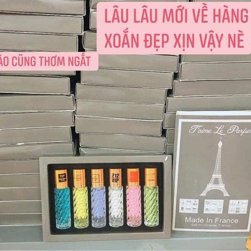 Set nước hoa 6 chai lăn tháp
