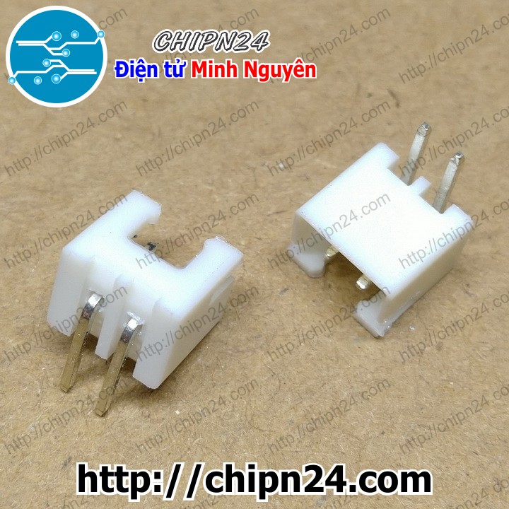 [10 cái] (F134) Header 2P XH2.54-2P Đực Cong