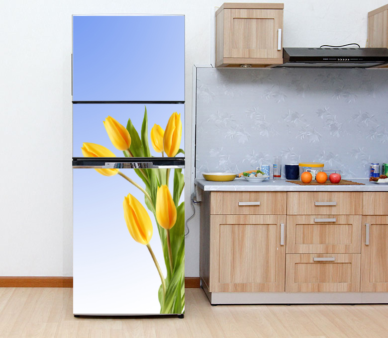 decal dán trang trí tủ lạnh - hoa tulip