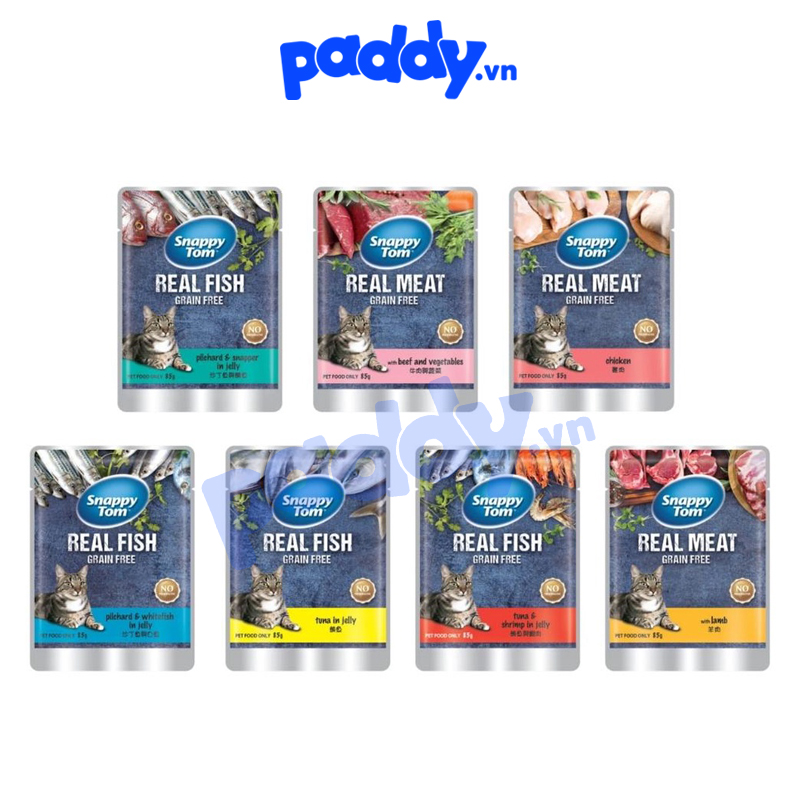 Pate Cho Mèo Snappy Tom Real Fish 85g