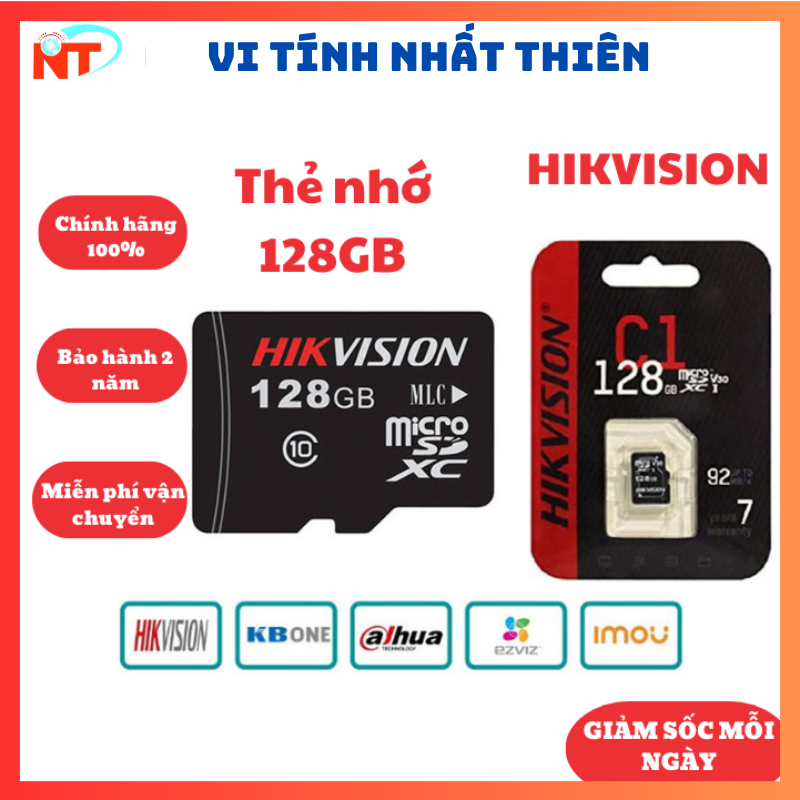 Thẻ nhớ micro sd hikvision 128g-64gb-32g chuẩn class 10, thẻ nhớ camera, thẻ nhớ điện thoại - hàng chính hãng