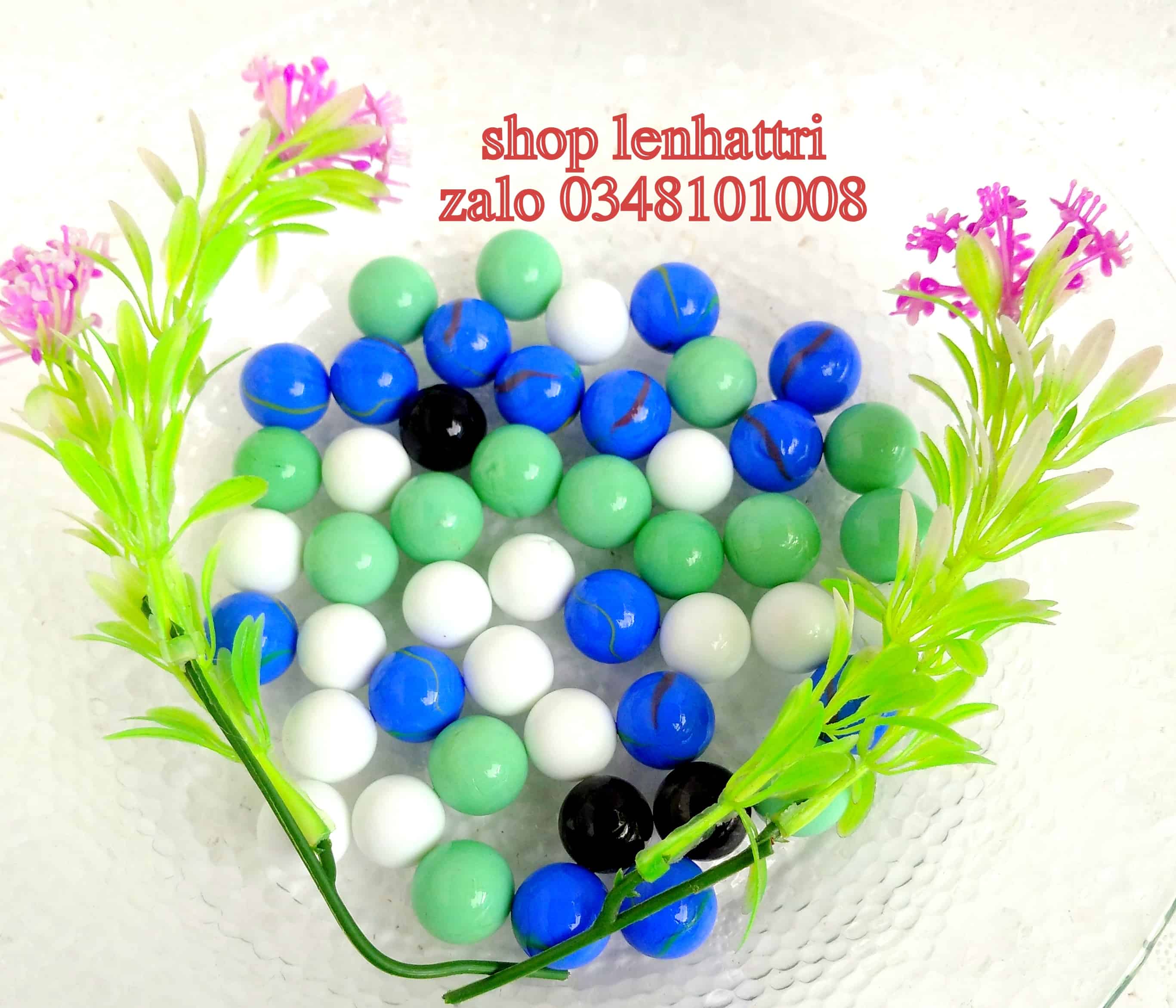 Sỏi thủy tinh nhiều màu 300g