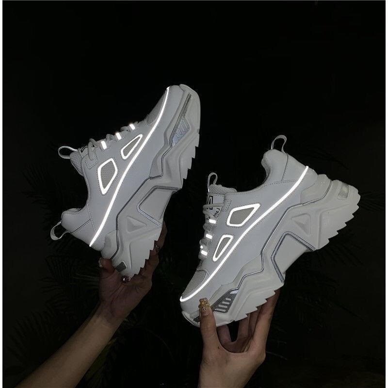 Giầy Nữ Thể Thao Sneaker Da Mắt Phản Quang Thời Trang Trẻ (Shophanhan)