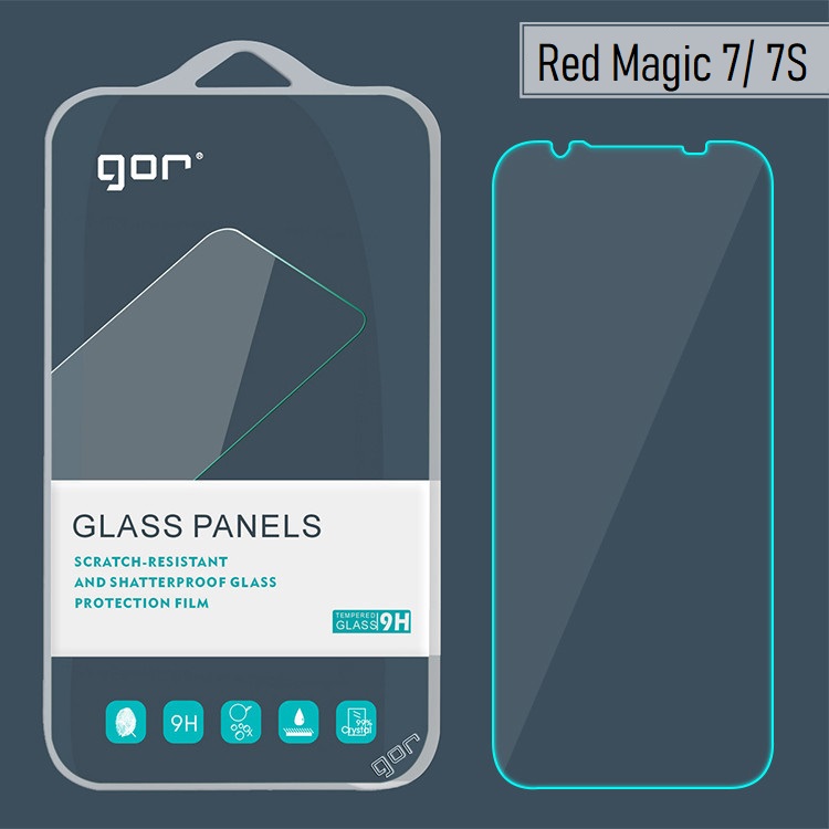 Gor red magic 8 pro/8 pro + tempered glass, red magic 8s pro/8s pro +, red magic 7 pro/ 7s pro, red magic 7/ 7s, red magic 9 pro/9 pro + transparent 9h/ 2.5d anti fingerprint-gor brand
