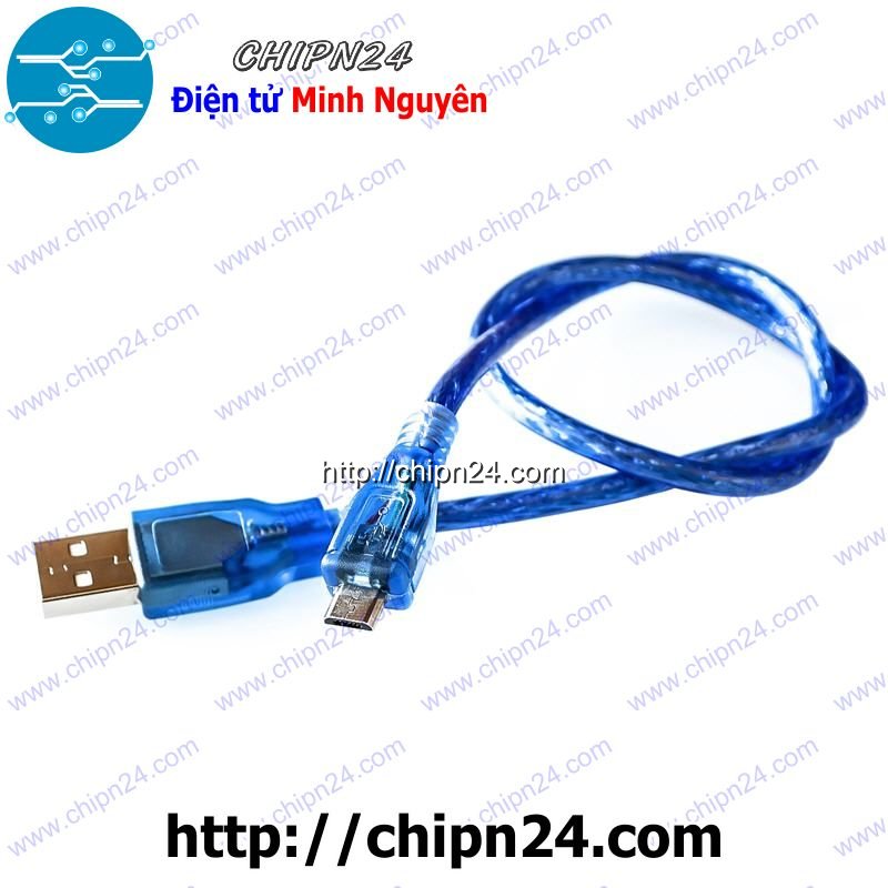[1 SỢI] (A134) Dây USB Micro 30CM Xanh - MixASale