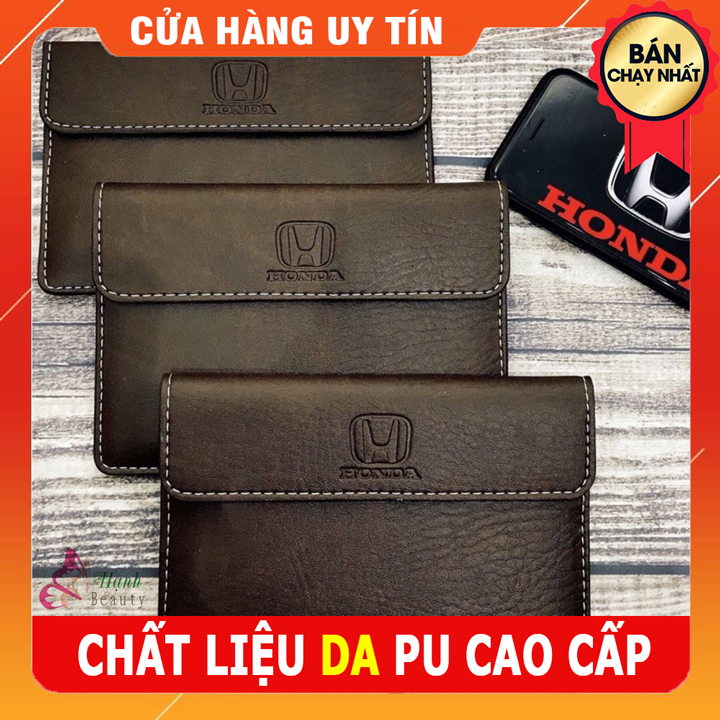 VÍ DA PU ĐỰNG ĐĂNG KIỂM, GIẤY TỜ Ô TÔ CAO CẤP ( Logo Honda )