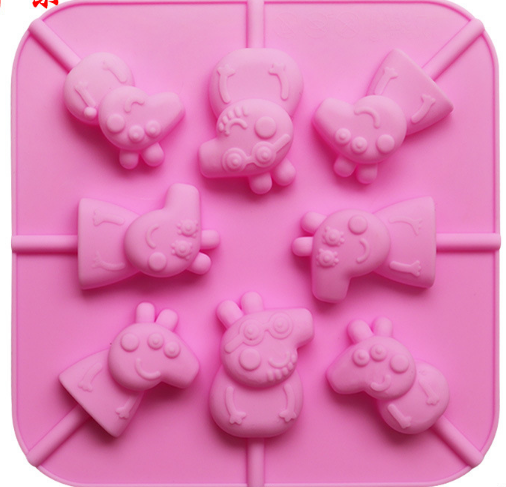 [HCM]Khuôn silicon kẹo mút hình hep PEPPA