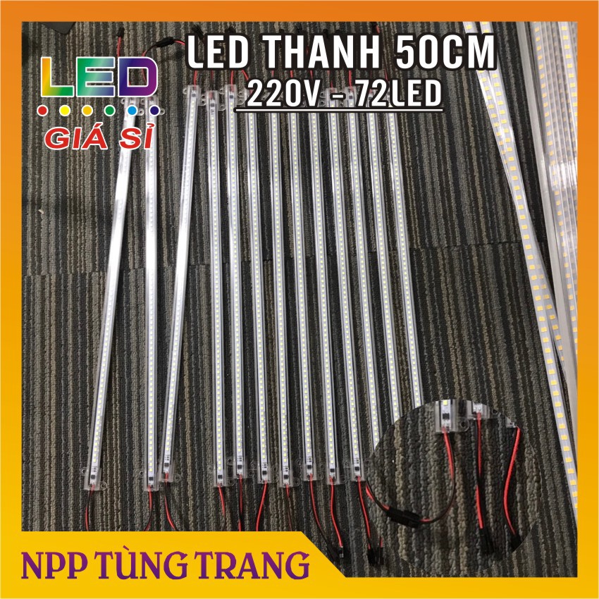 LED THANH 220V 50CM 72 mắt led siêu sáng