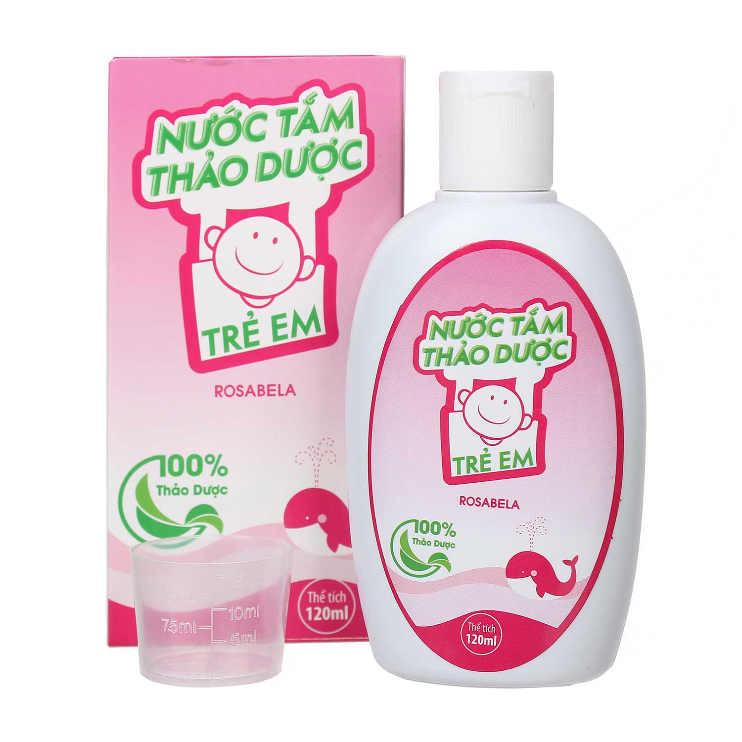 Nước tắm thảo dược trẻ em Rosabela Chai 120ml