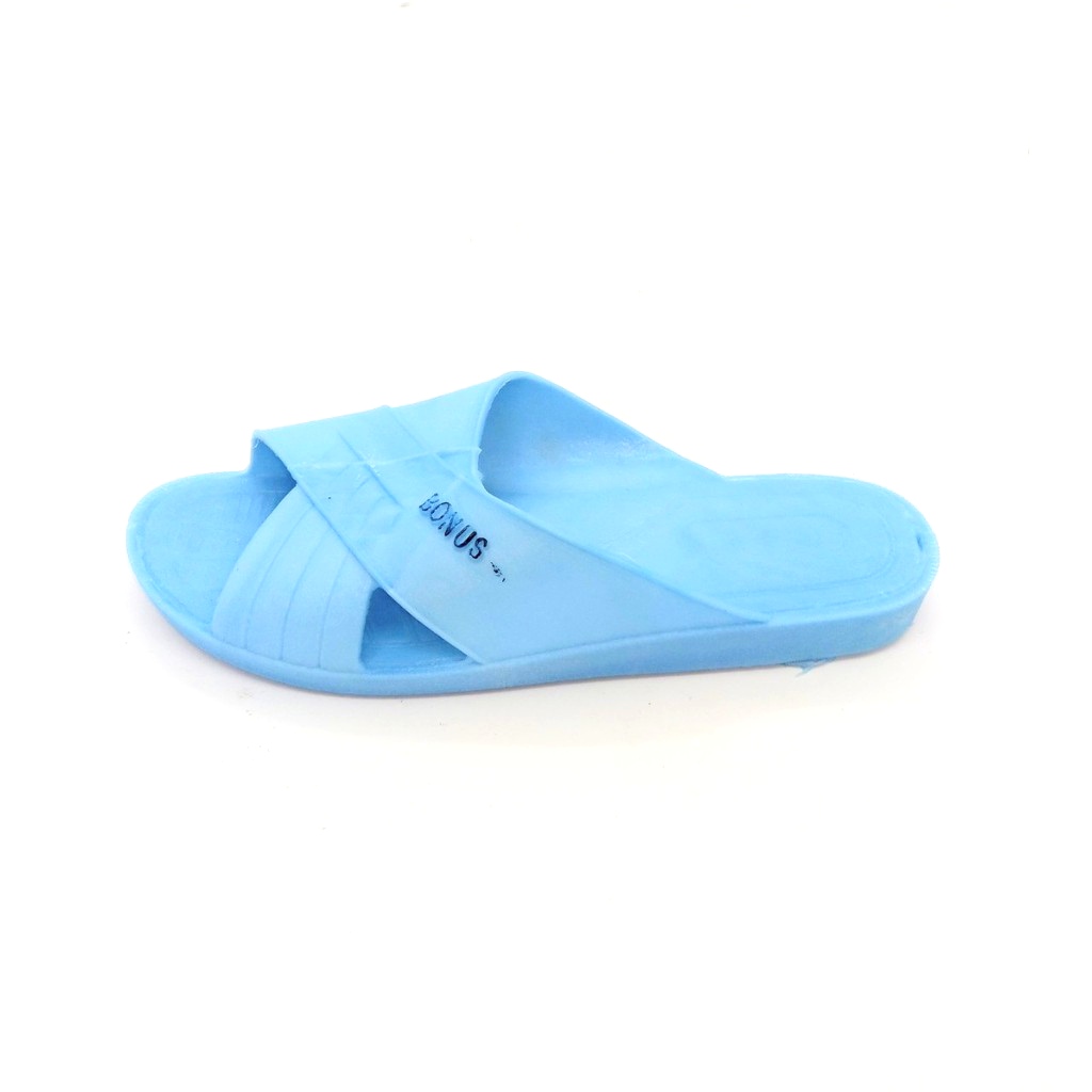 Dép nhựa trắng xanh Cẩm Đạt - chọn lên 2 size