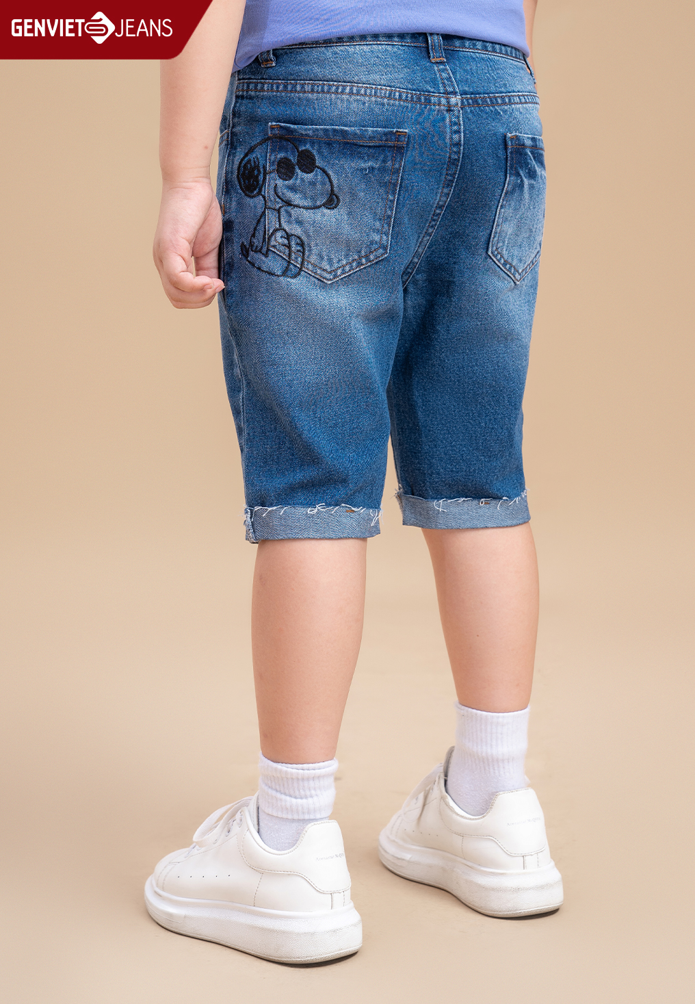 Quần Ngố Trẻ Em Dáng Ôm Vừa NQ304J1808 GENVIET JEANS