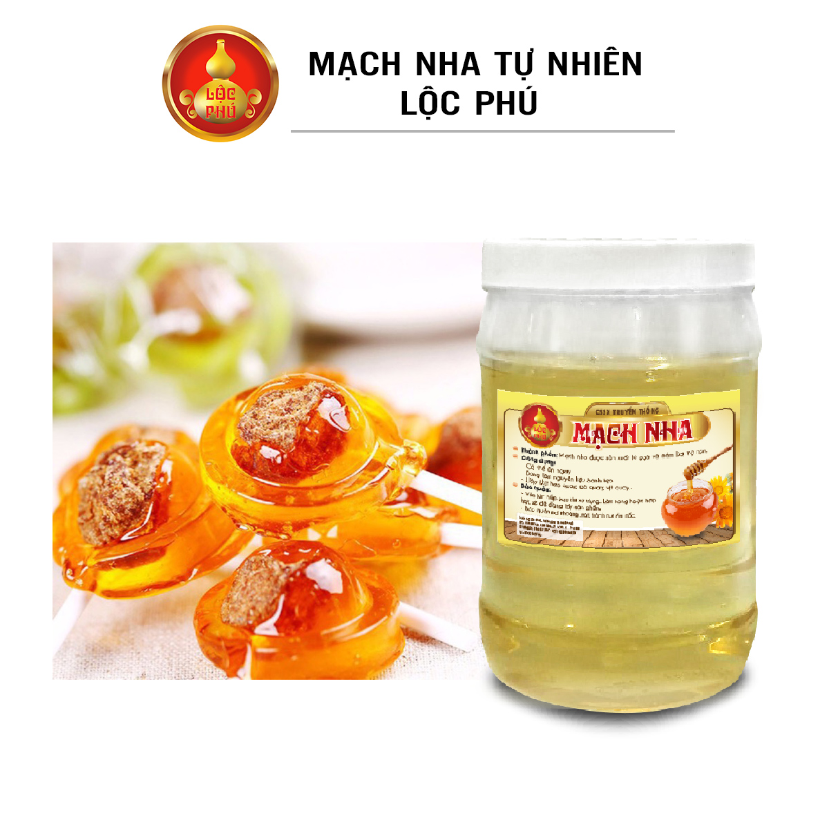 MẠCH NHA TỰ NHIÊN LỘC PHÚ 1000 gr