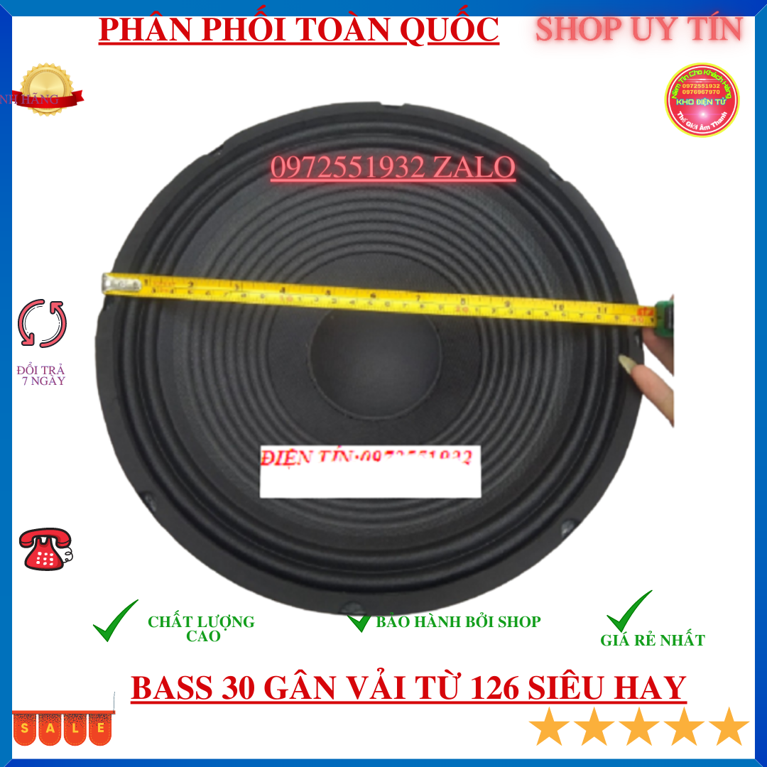 Chiếc loa bass 30 gân vải từ 126 bass sâu và hay - giá 1 chiếc