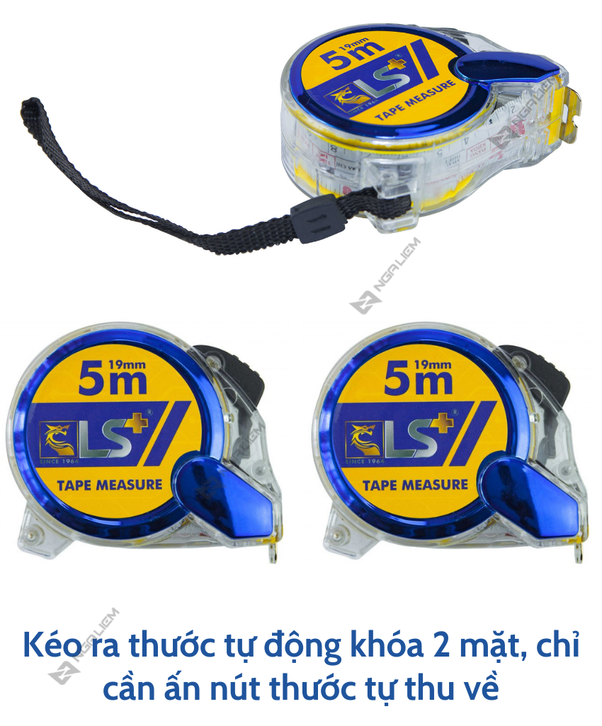 Thước Trong 2 Mặt Khóa Tự Động LS+