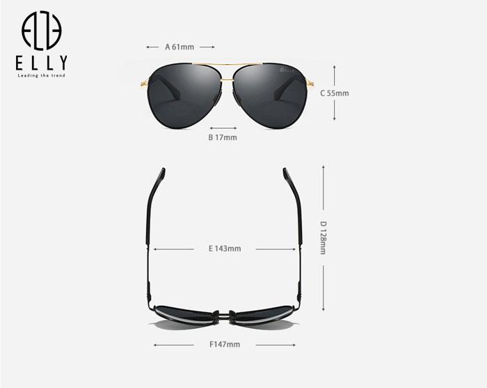 Kính mắt nam cao cấp ELLY- EKM68