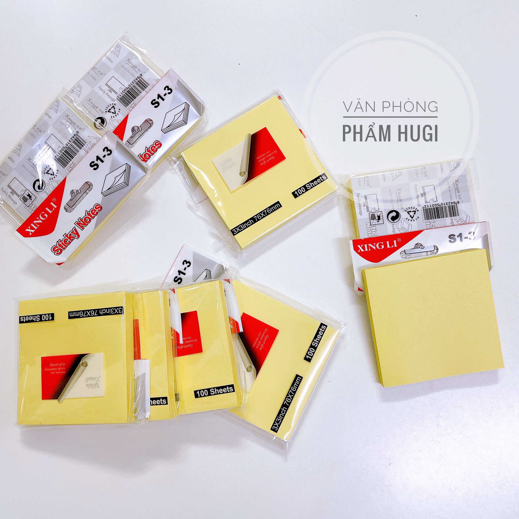 Square gold sticky notes (76x76mm) approximately 100 sheets