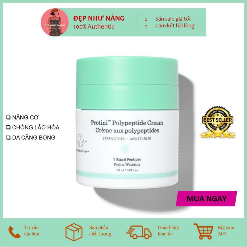 [Full 50ml] Kem Dưỡng Drunk Elephant Protini Polypeptide Cream giúp  phục hồi cấp ẩm sâu cho da