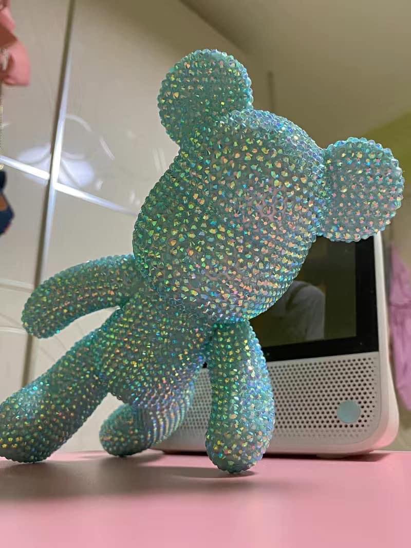 Gấu đính đá bearbick size đặc biệt 53 - Gấu đính đá handmade