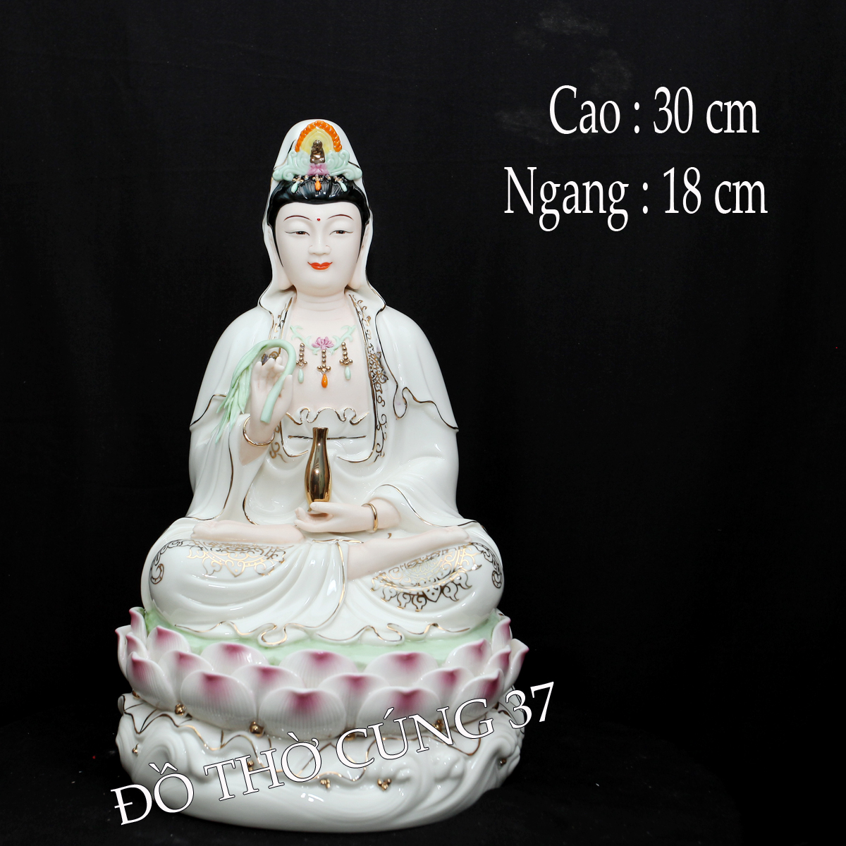 Tượng quan âm men sứ cao cấp