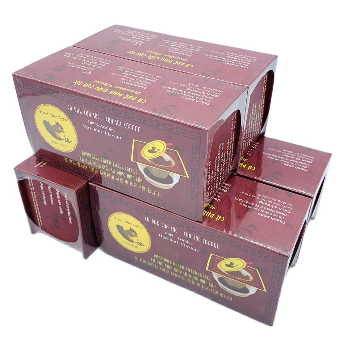 Cà phê phin giấy Con Sóc hộp Tím( Combo 5 hộp)