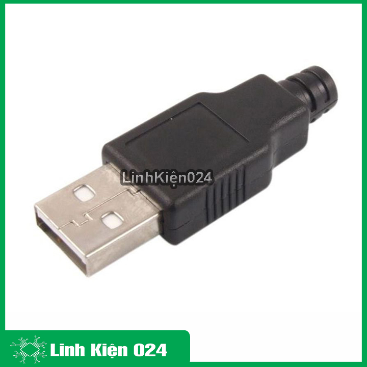 Combo 5 đầu jack cổng usb a đực 4p + vỏ
