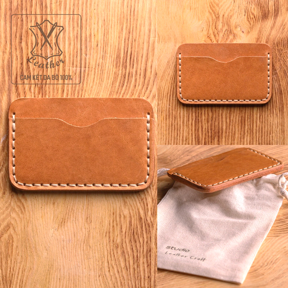 Ví đựng thẻ da bò handmade nhỏ gọn