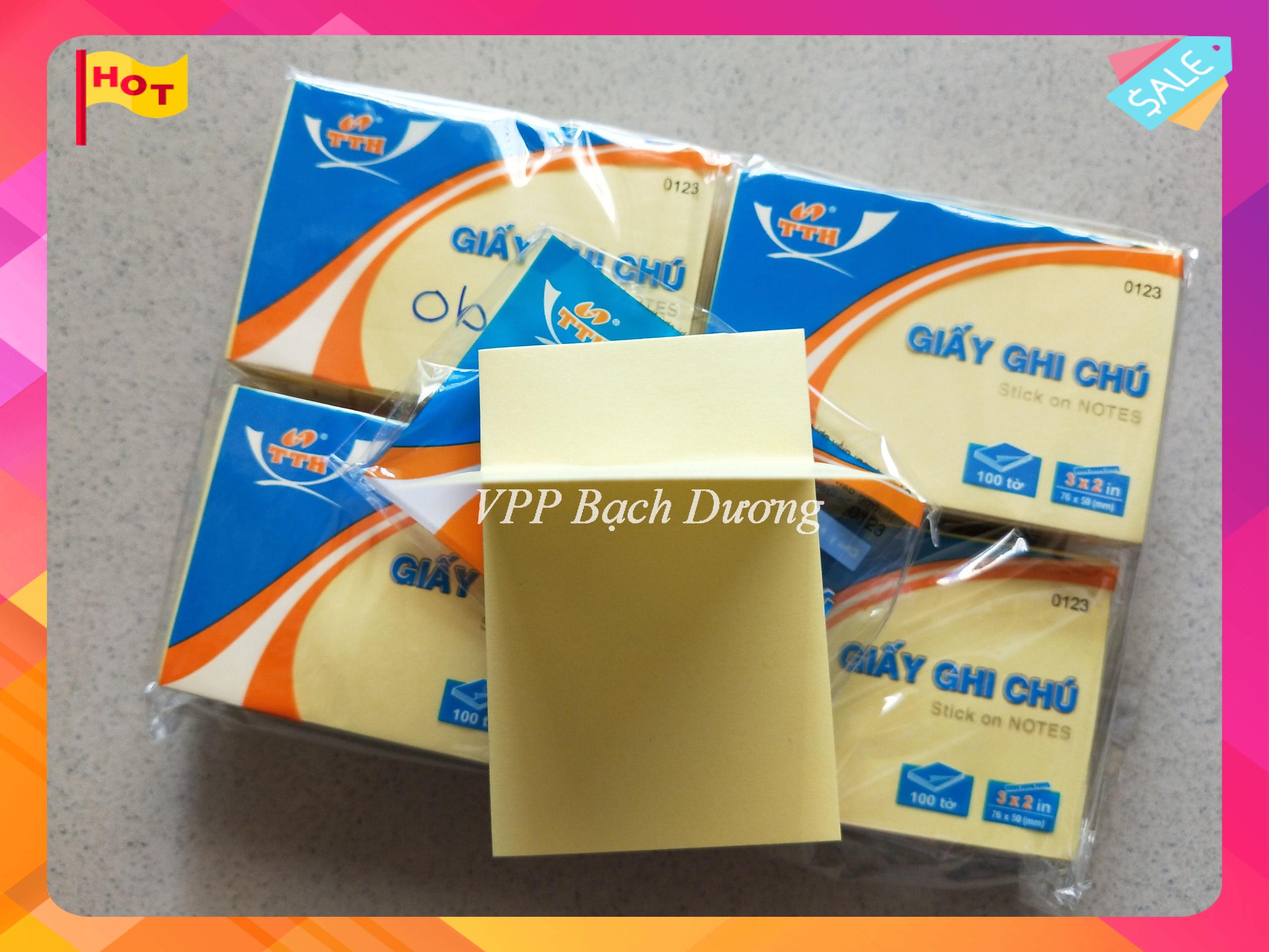 Giấy note vàng 3x2 -xấp/100 tờ