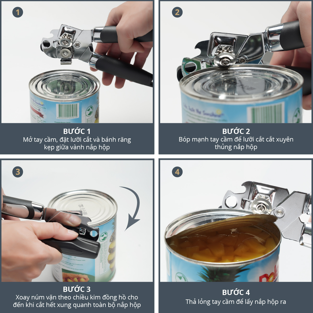 Benchusch Multipurpose Can Opener - Heavy Duty with Stainless Steel