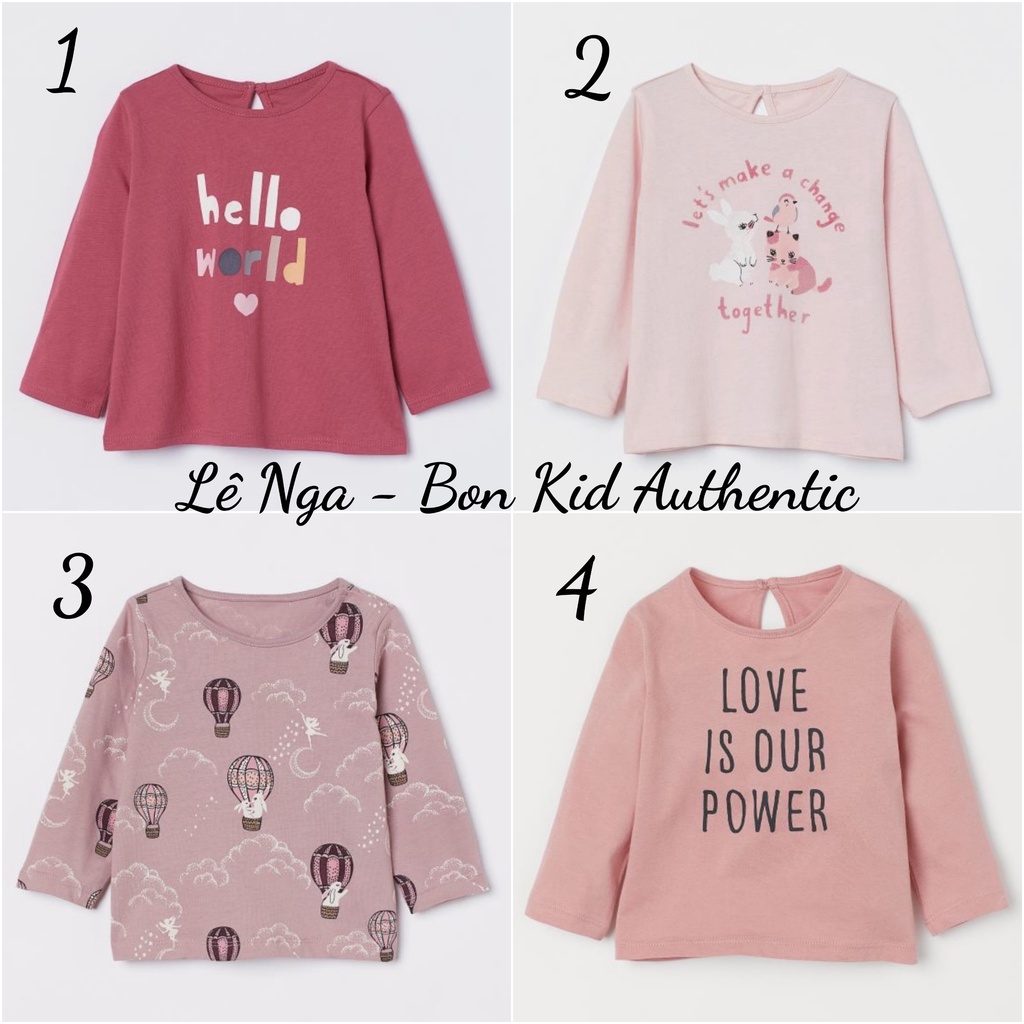 Áo thun HM JP CN chính hãng sz từ 4-6m đến 3-4y