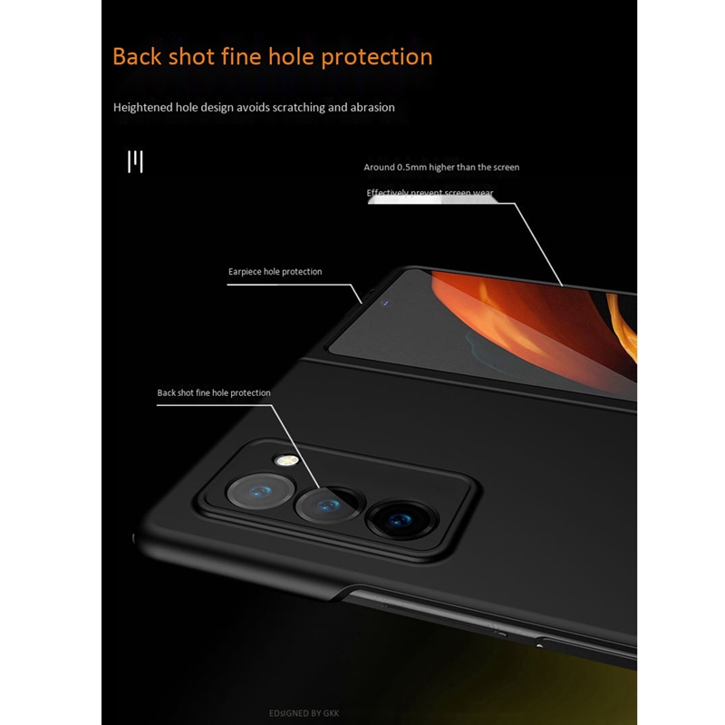 Thin Case for Samsung Galaxy Z Fold 2 5G Case Matte Hard Plastic Slim Phone Case Full Protective Back Cover