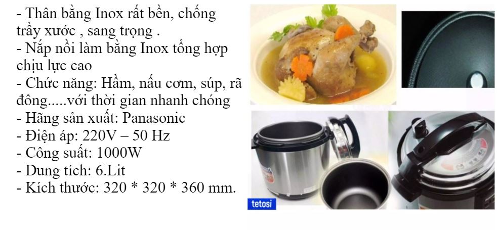 Nồi Áp Suất 6 Lít