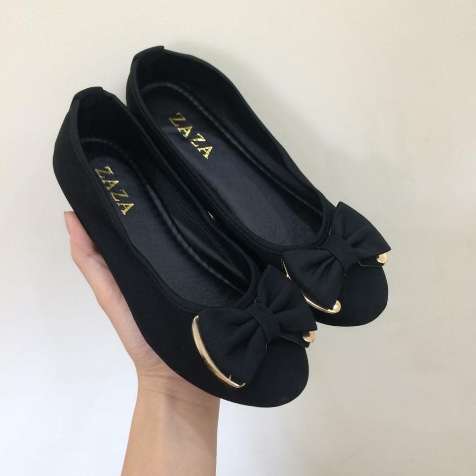 Giày búp bê đính nơ khóa xinh xắn