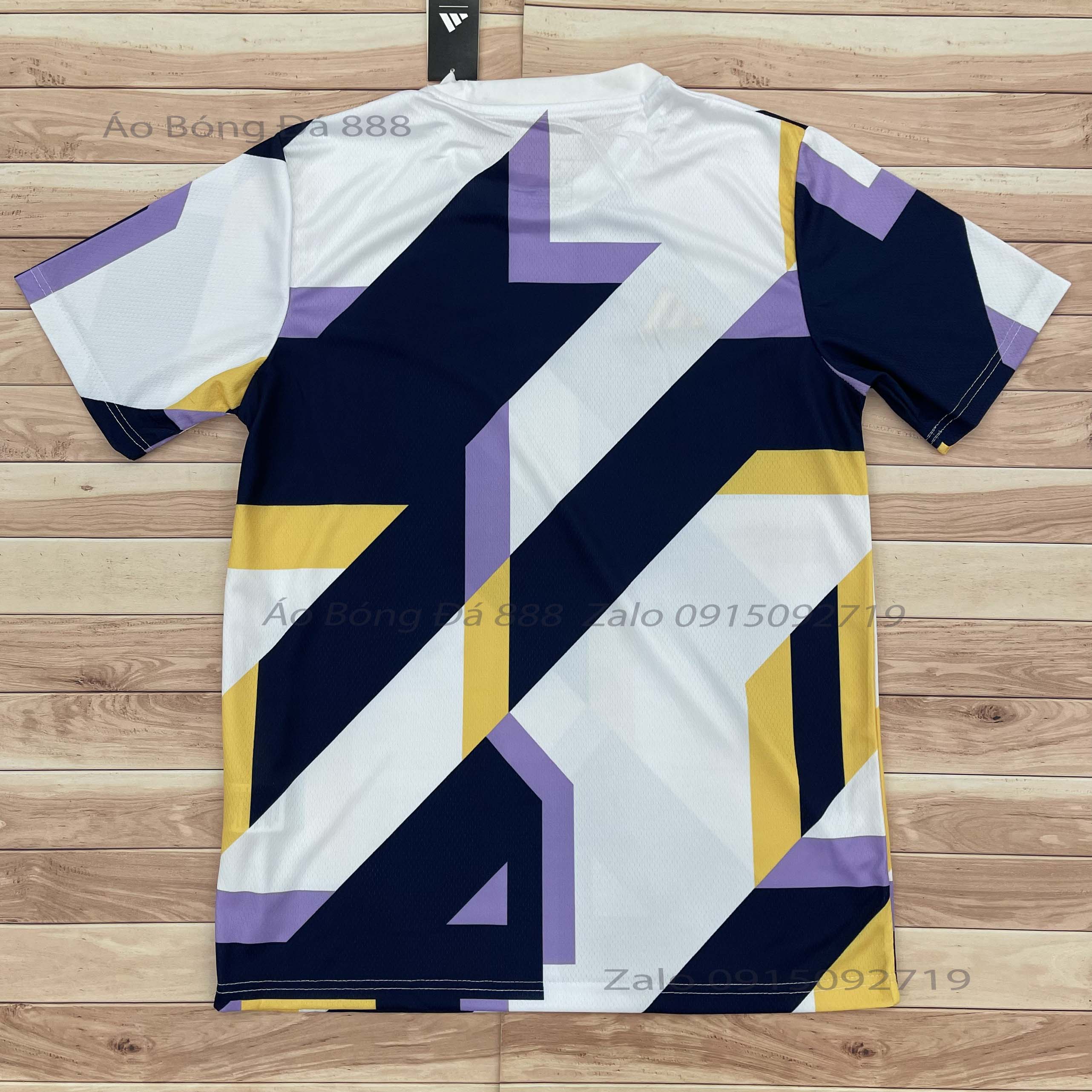 Áo Bóng Đá CLB Real Madrid Pre-Match 2023 - Vải Polyester Gai Thái Cao Cấp
