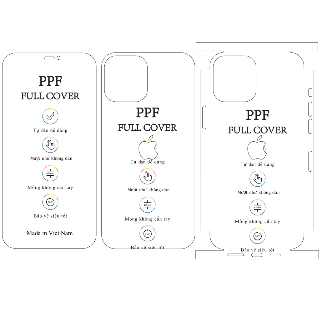 Dán dẻo ppf iphone 12 pro max full viền